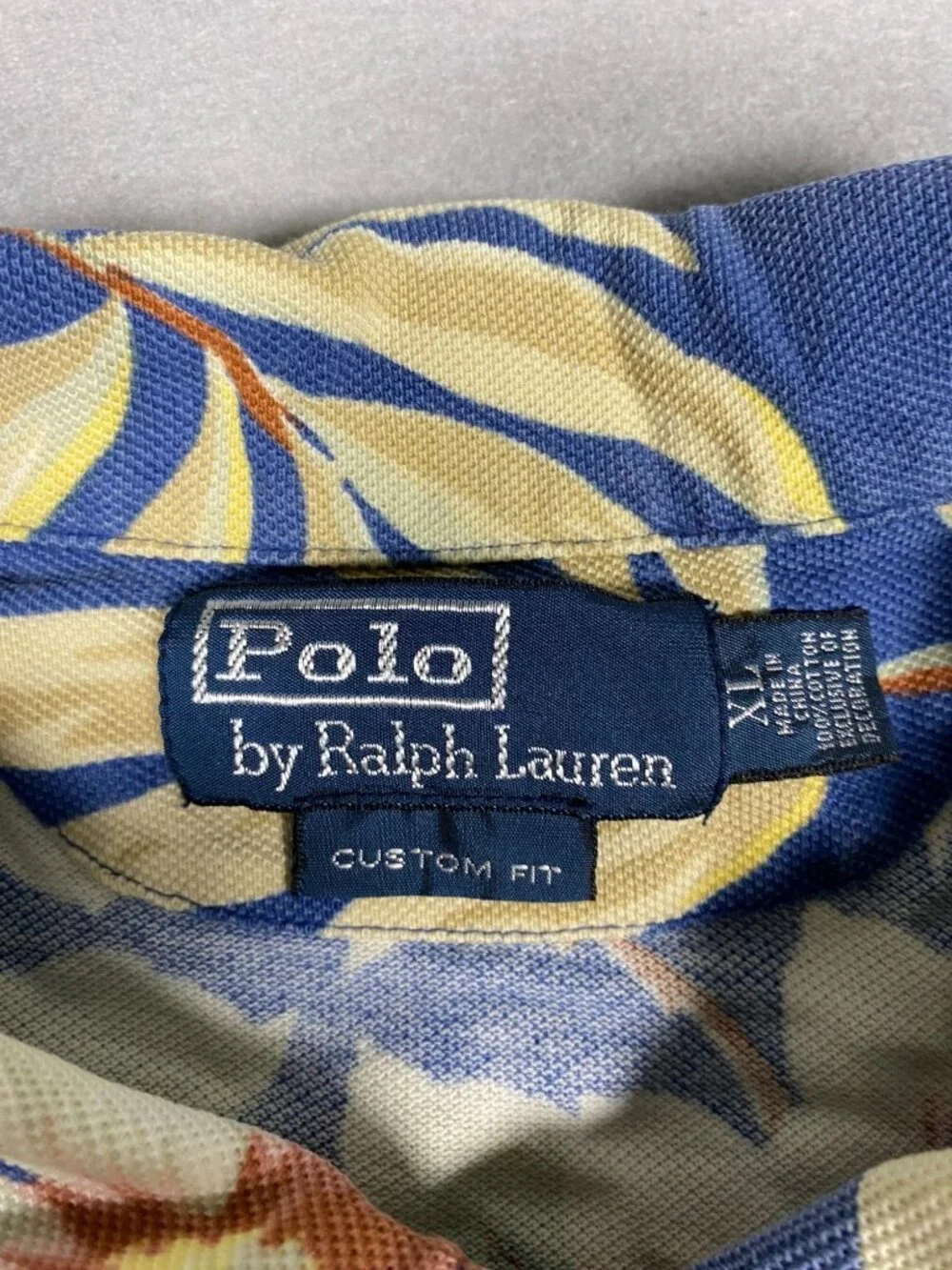 Polo Ralph Lauren Mens Custom Fit Floral Hawaiian Shirt XL Short Sleeve Cotton